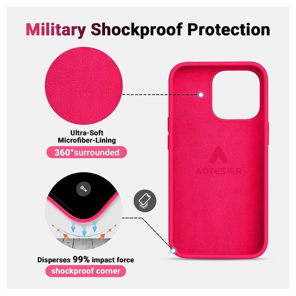 Barbie Hot Pink color phone case iPhone 13 Pro Max - Picture 6 of 8